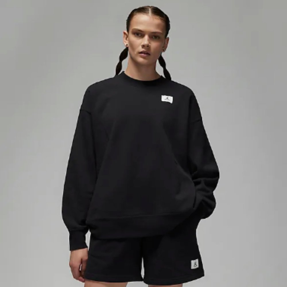 Black Nike Air Jordan Women's Fleece Crew Size Small